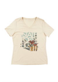 Women's Relaxed V-Neck Flora & Fauna Tee