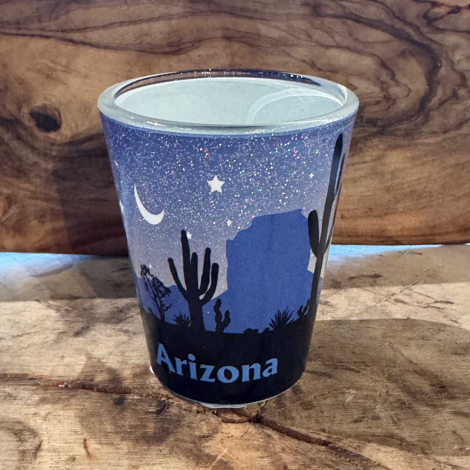 Arizona Night Glitter Shot Glass