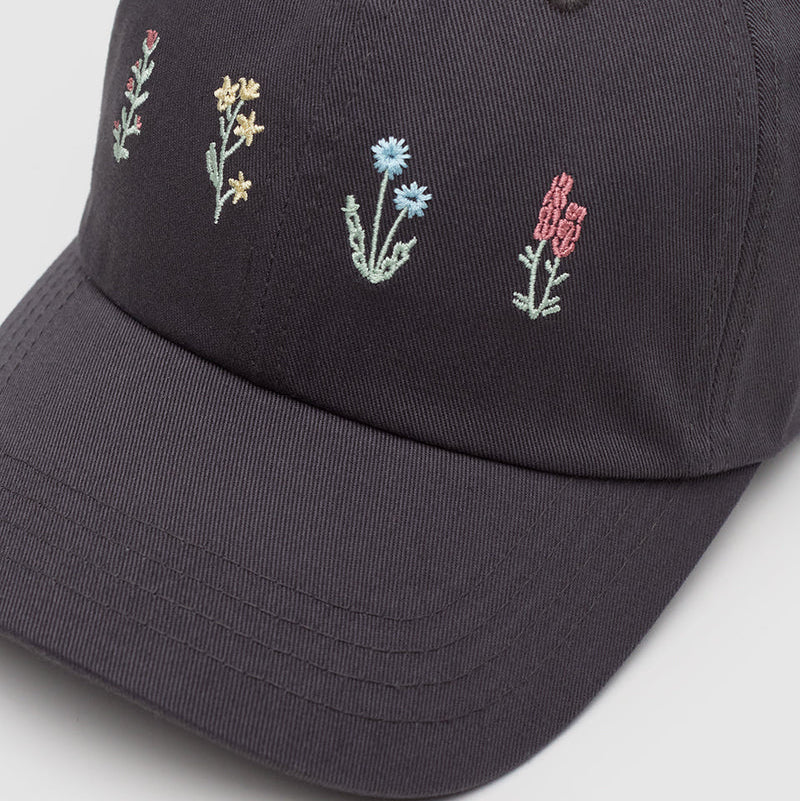 Spring Flora Embroidered Peak Hat