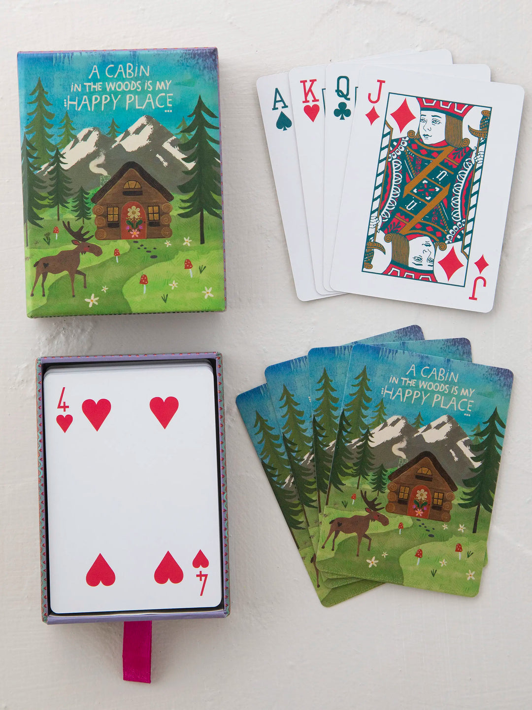 Playing Cards - Happy Cabin Moose