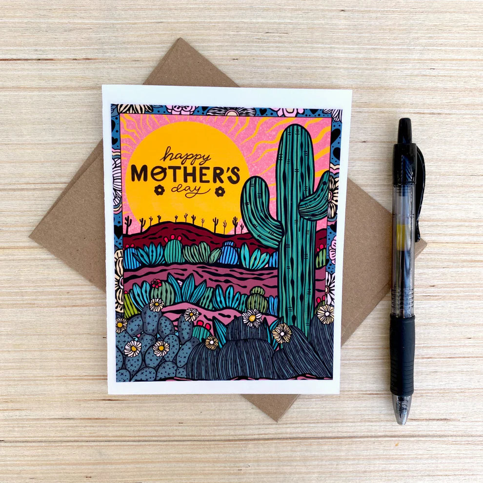 Pink Sky Mother's Day Card
