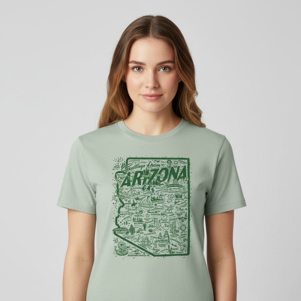 Arizona Icons Map Unisex Tee