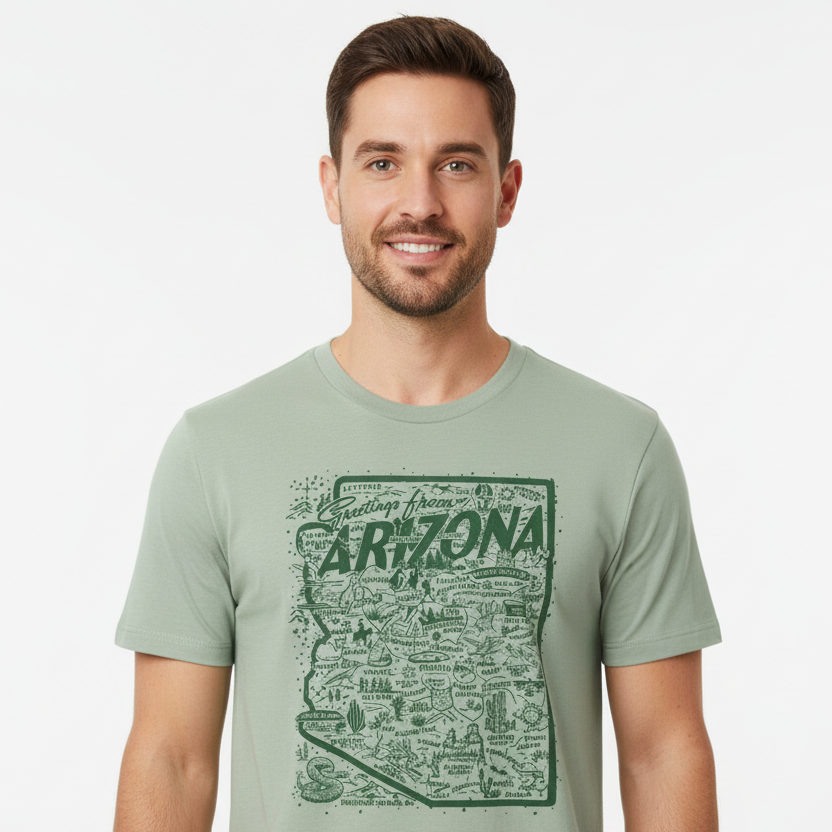 Arizona Icons Map Unisex Tee