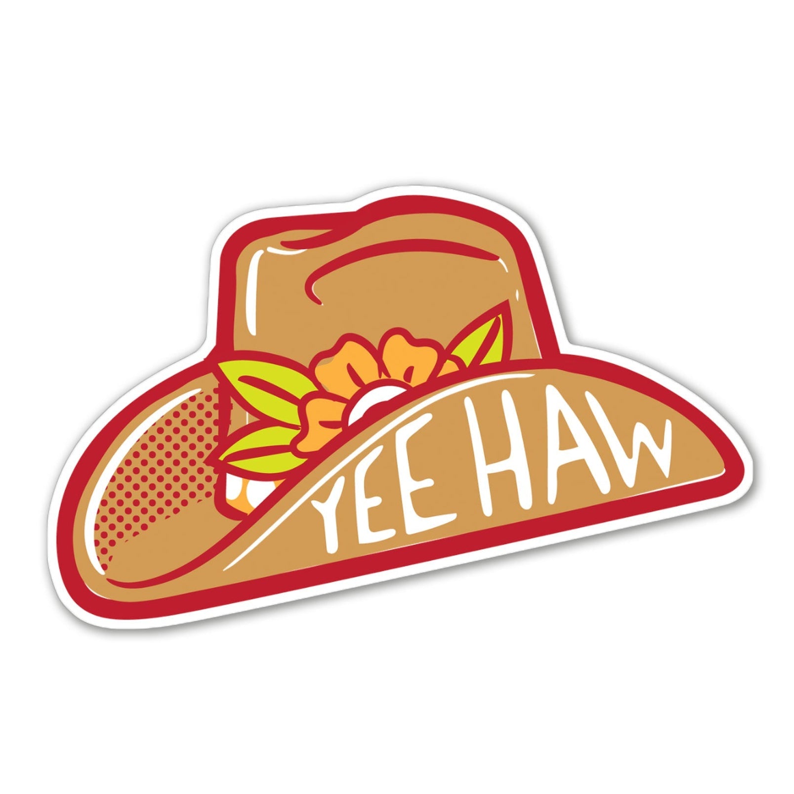 Yee-Haw Cowboy Hat Sticker