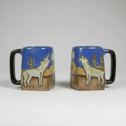 Howling Wolves Square Stoneware Mug