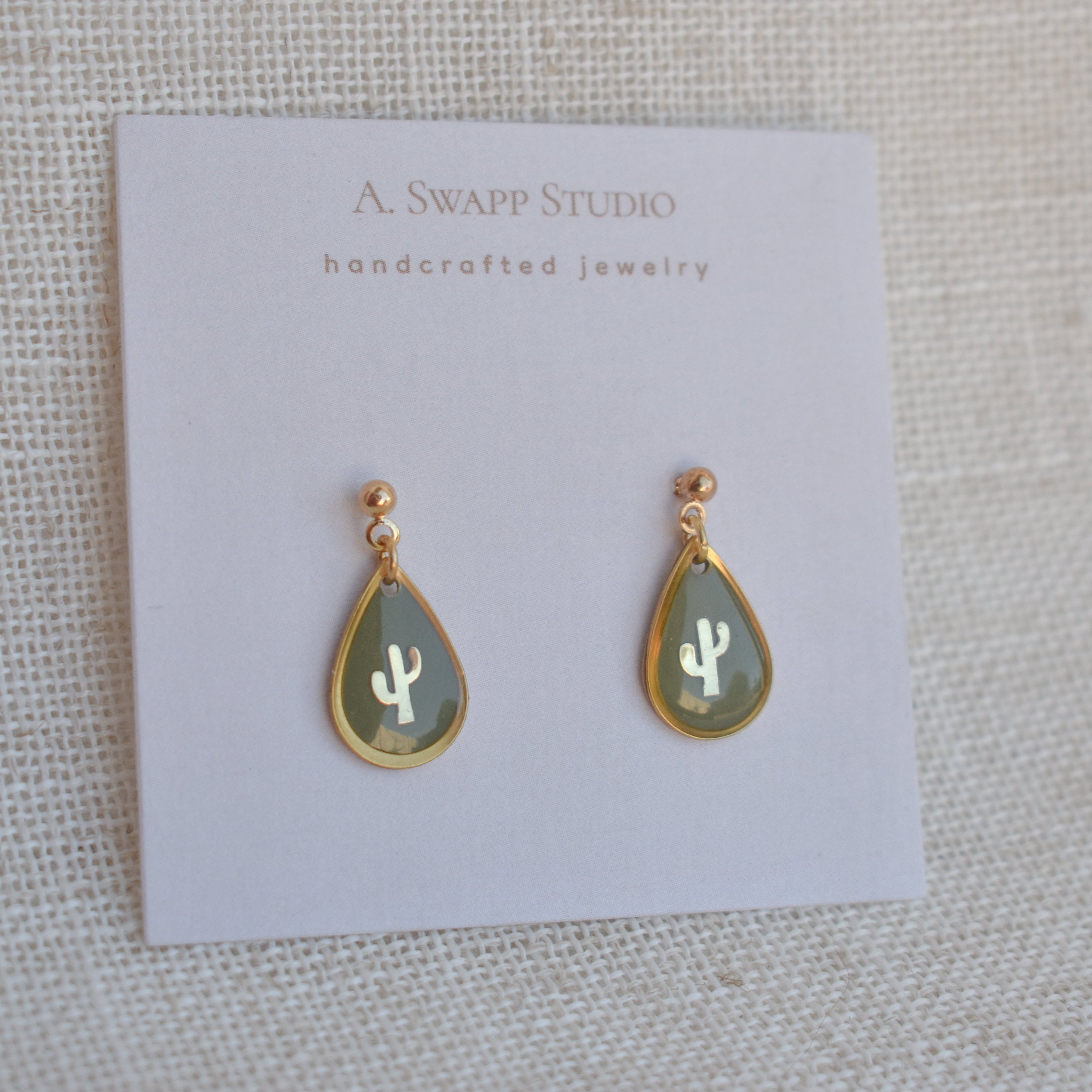 "Still like a Saguaro" Handmade Earrings