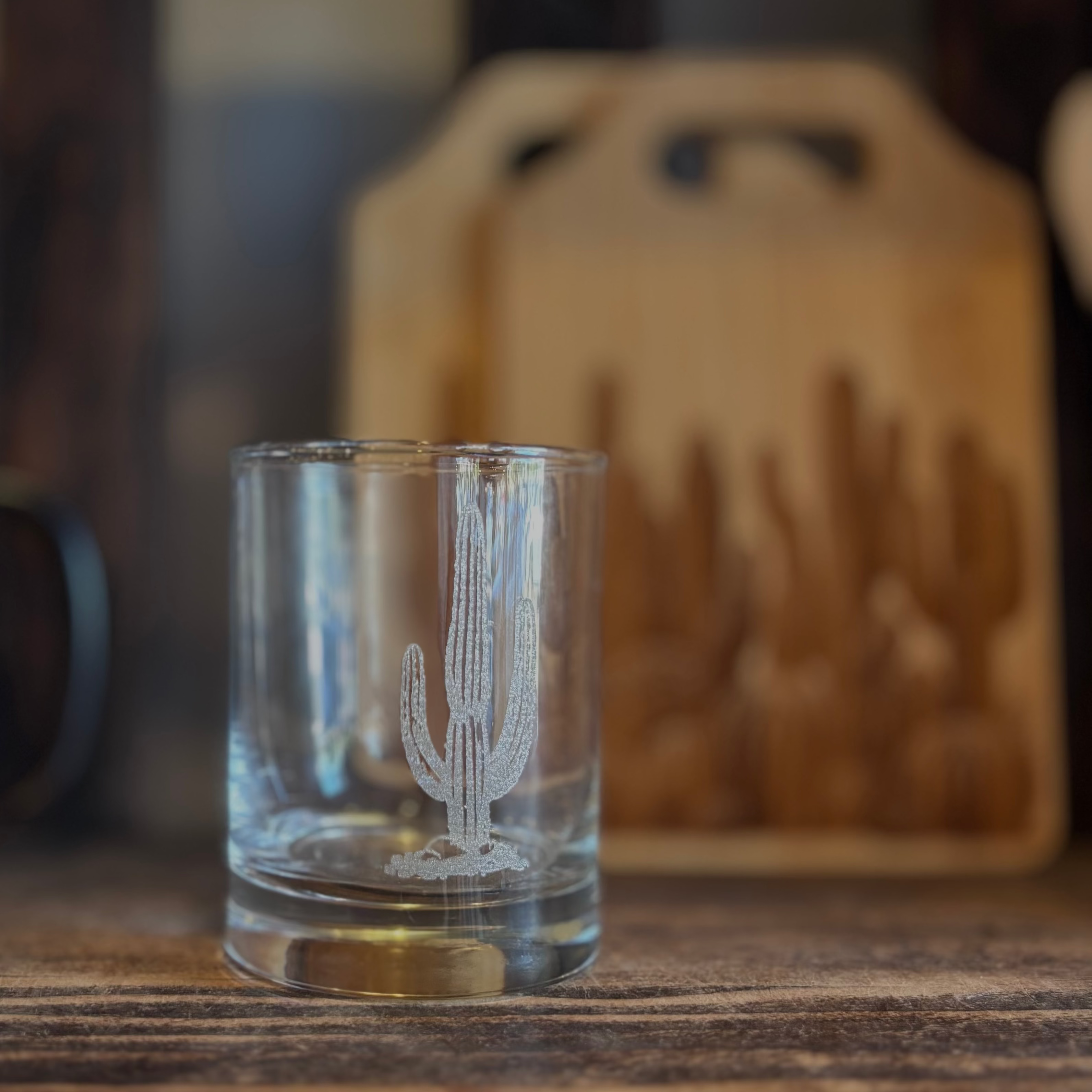 Simple Saguaro Whiskey Glass