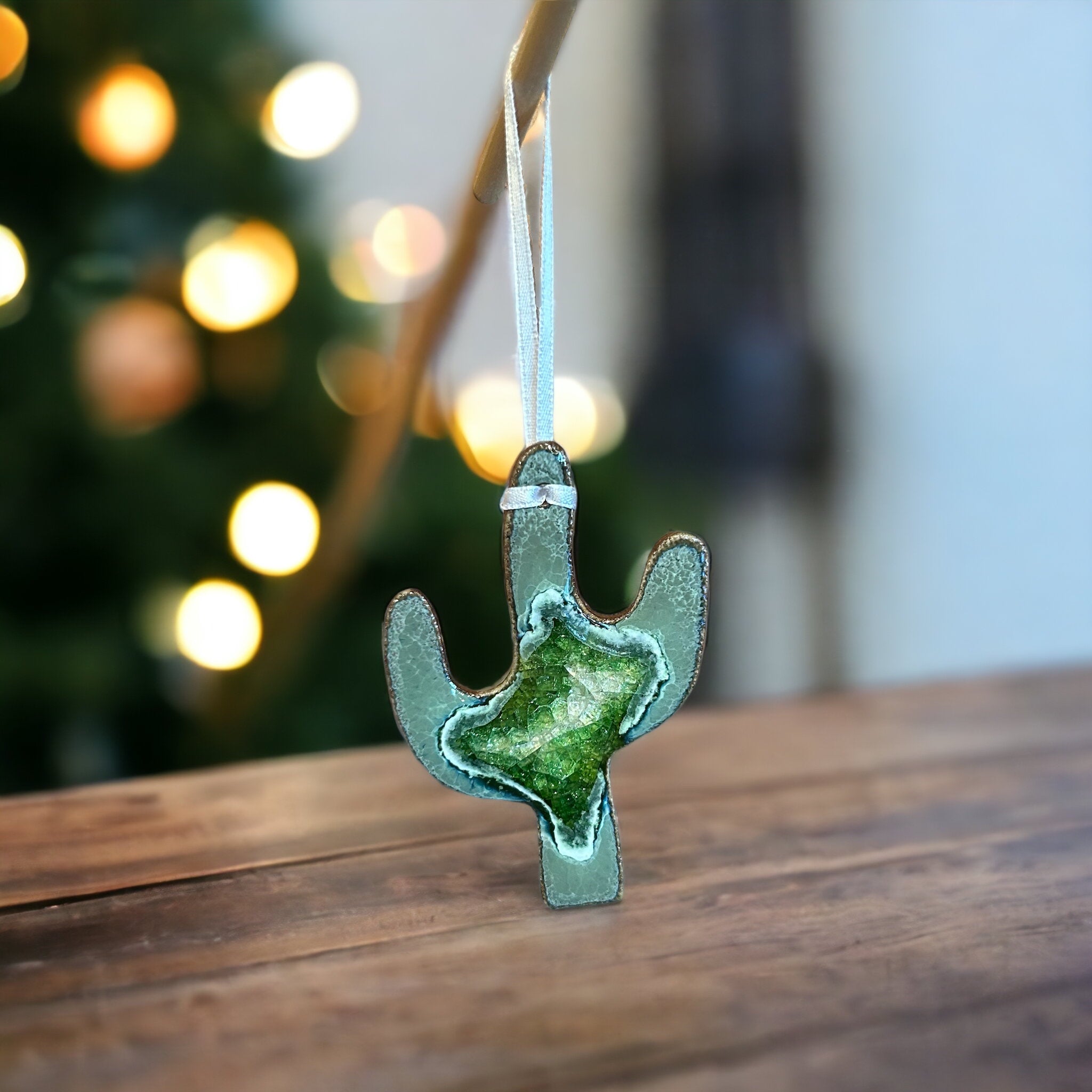 Cactus Geode Ornament