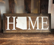 Arizona Home Wood Sign