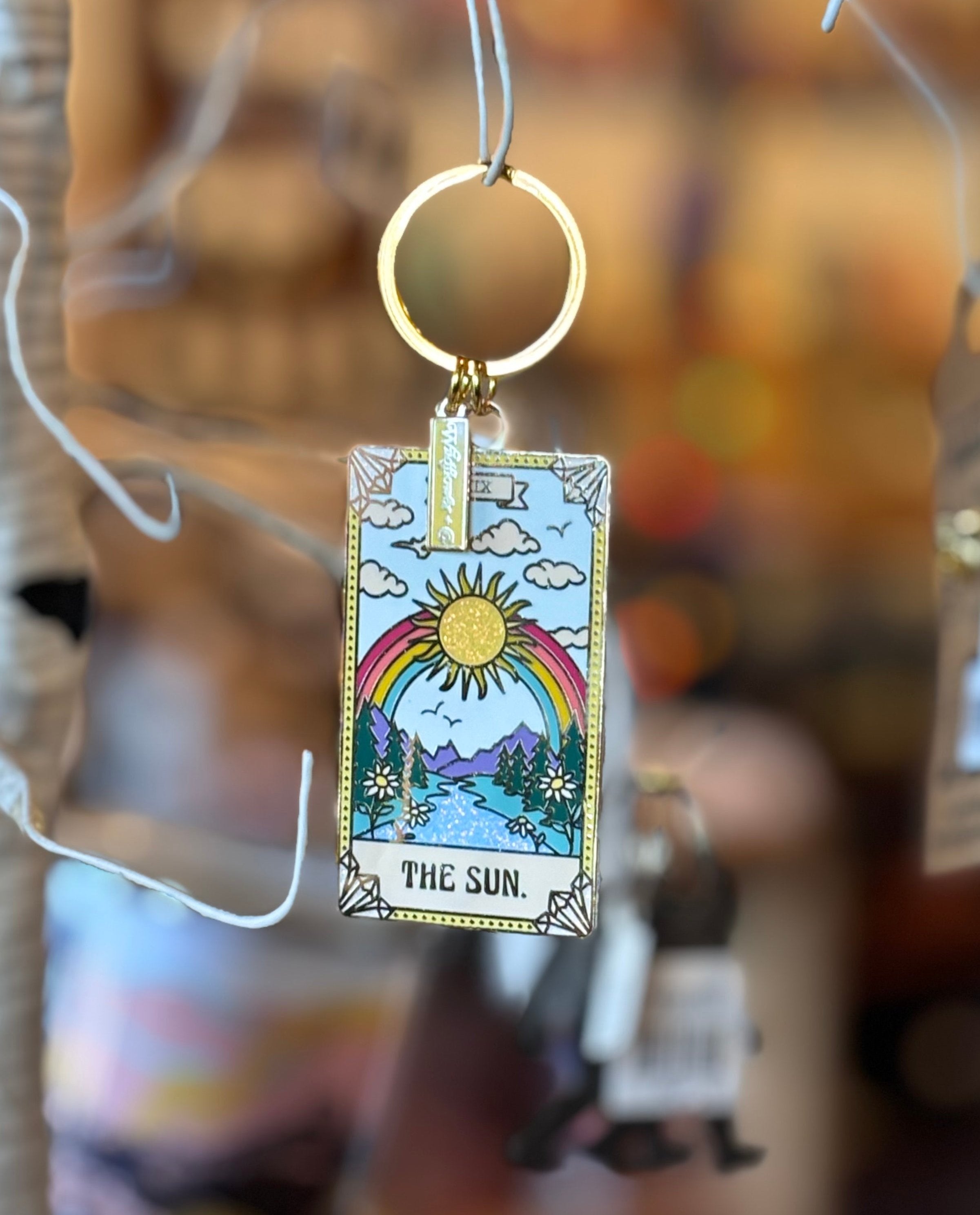The Sun Tarot Card Keychain