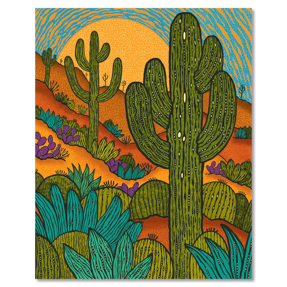 Incandescent Saguaro Sunset 8 x 10 Art Print