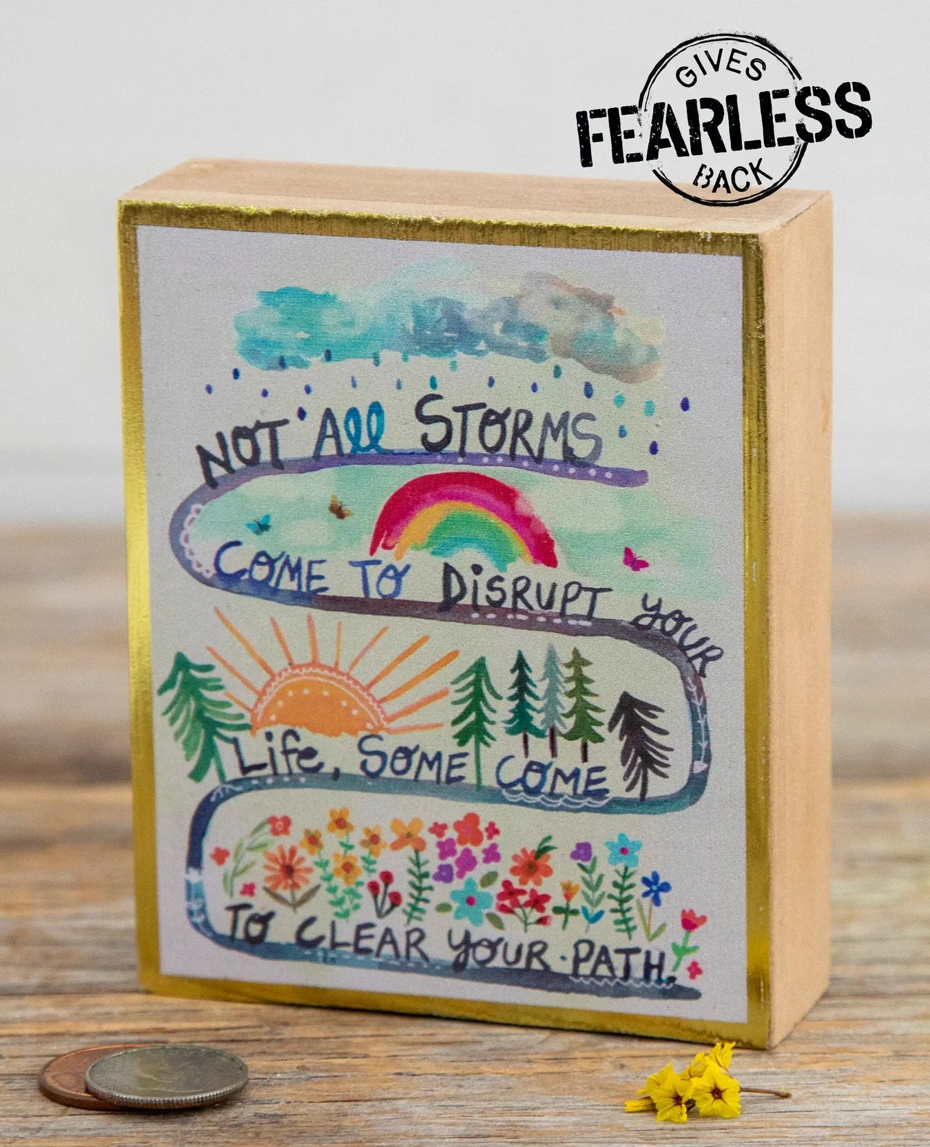 Tiny Block Keepsake - Not All Storms