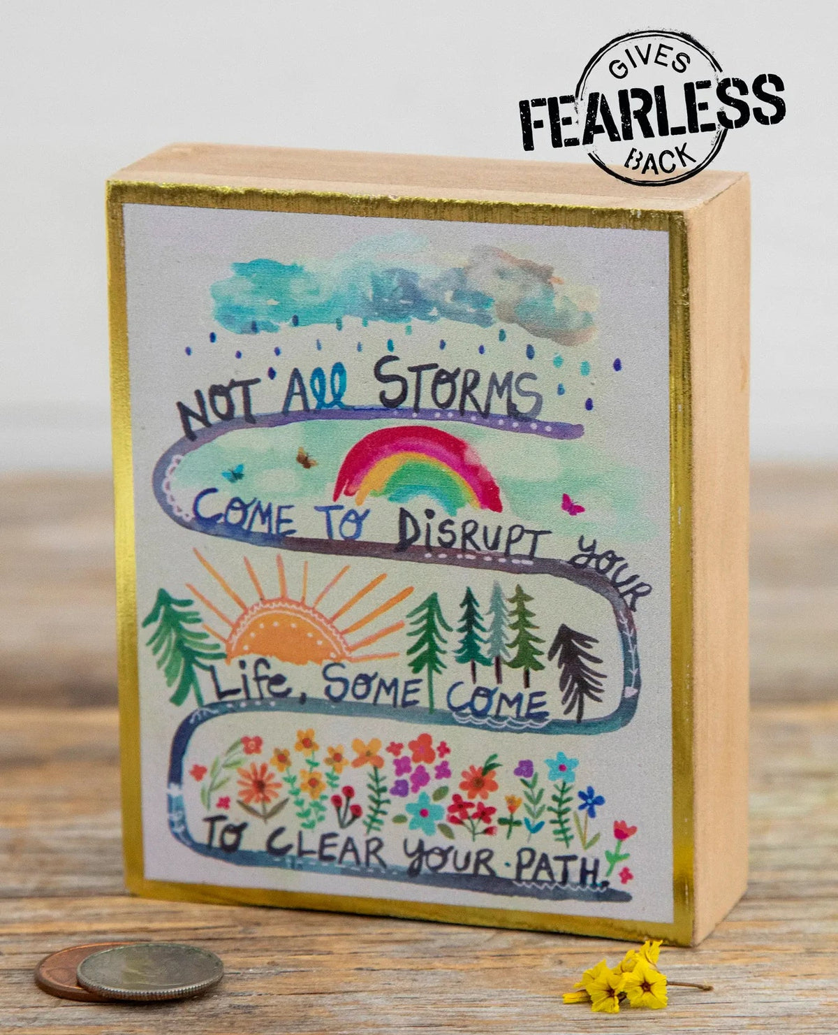 Tiny Block Keepsake - Not All Storms