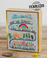Tiny Block Keepsake with Not All Storms Come to Disrupt Your Life inspirational artwork