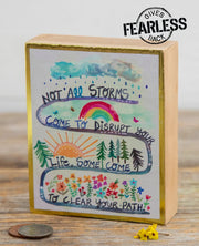 Tiny Block Keepsake - Not All Storms