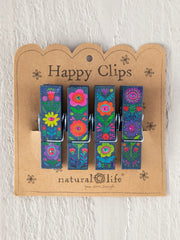 Indigo Folk Flowers - Happy Clips