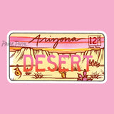 Desert License Plate Sticker