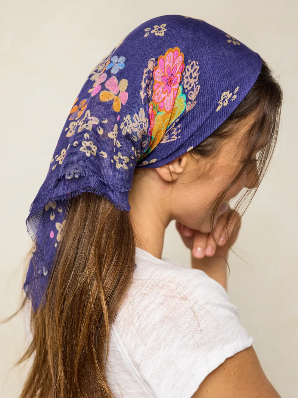 Navy Tropic Boho Bandana