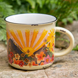 Camp Coffee Mug - Cream Mountain Range