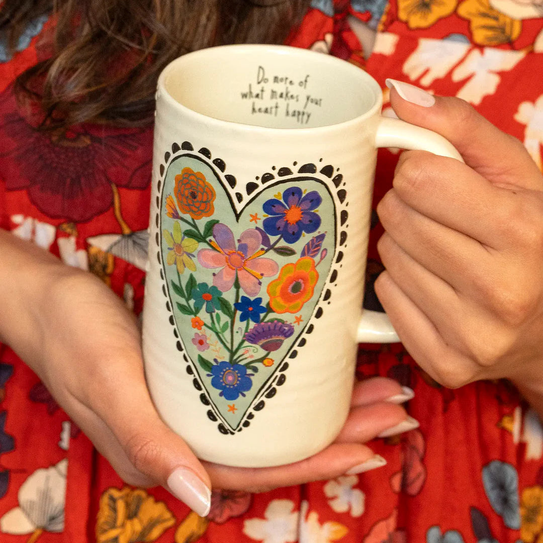 Latte Coffee Mug - Happy Heart