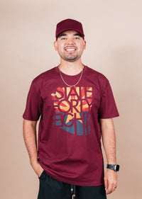 Distressed AZ Flag Maroon Tee