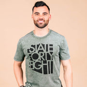 State Forty Eight Tee - Moss Stone & Black
