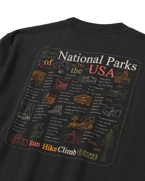National Park Outline Checklist Tee