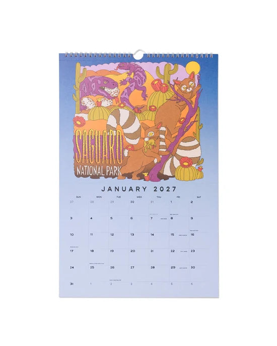 Wild Parks 2027 Wall Calendar