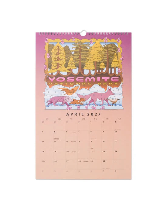 Wild Parks 2027 Wall Calendar