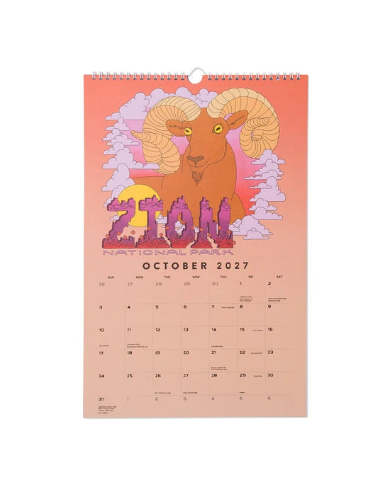 Wild Parks 2027 Wall Calendar