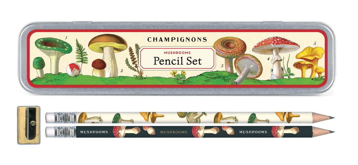 Mushrooms Vintage Pencil Set