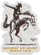 Kickin' Up Dust Sticker