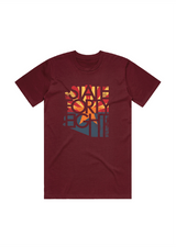 Distressed AZ Flag Maroon Tee