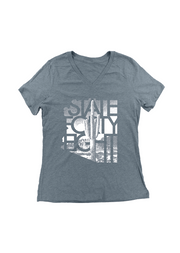 Women's Relaxed V-Neck Fading Saguaro Tee