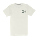 Front view of light Cowboy Country Club T shirt with small left chest logo
