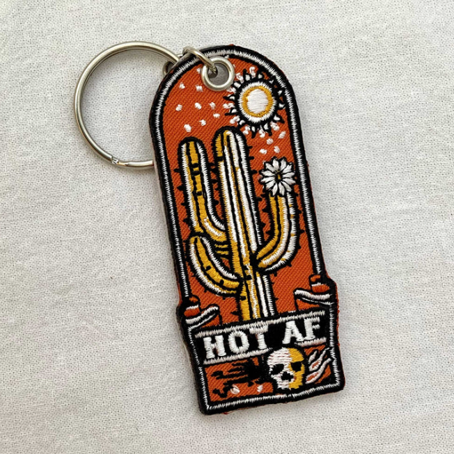 OG Hot AF Embroidered Key Tag