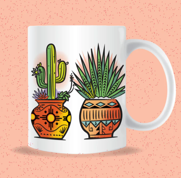 Potted Cactus Coffee Mugs