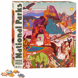 Colorful National Parks 1000 piece puzzle box featuring a vibrant canyon landscape