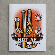 OG Hot AF Letterpress Greeting Card