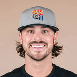 State Forty Eight Snapback Flag Hat | Grey & Black