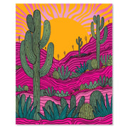 Pink Sunburst 8 x 10 Print