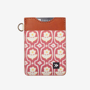 Thread Patterned Vertical Leather Elastic Wallet