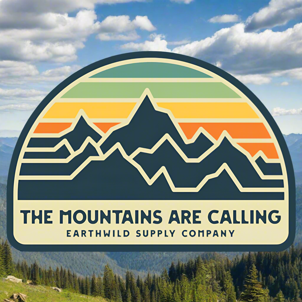 The Mountains Are Calling Retro Sticker