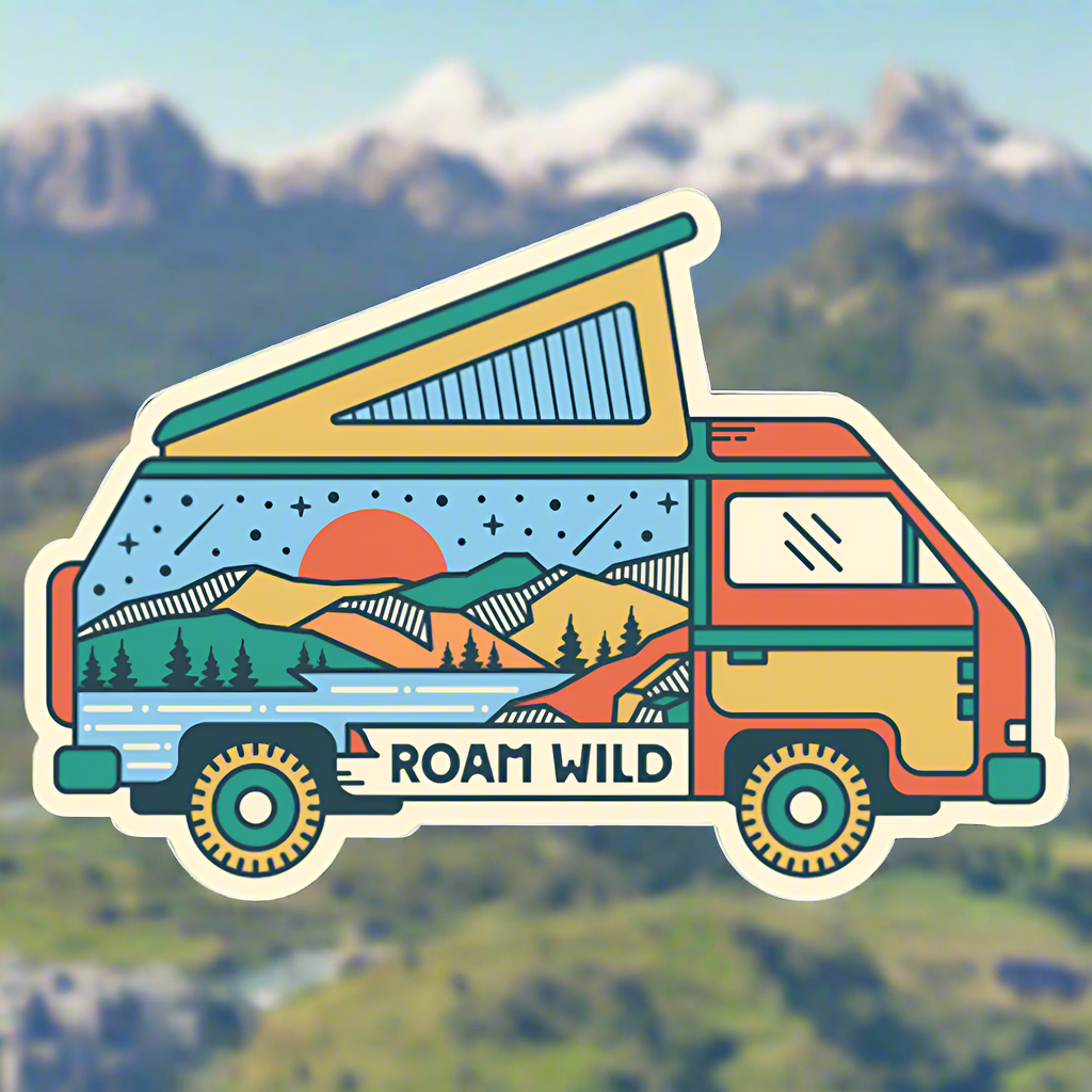 Roam Wild Van Sticker