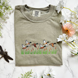 Embroidered Mallard Duck Flock Tee