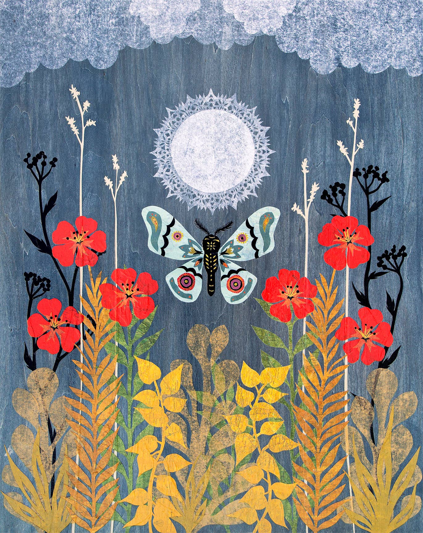 Moonlight's Delights - 11 x 14 inchCut Paper Art Print