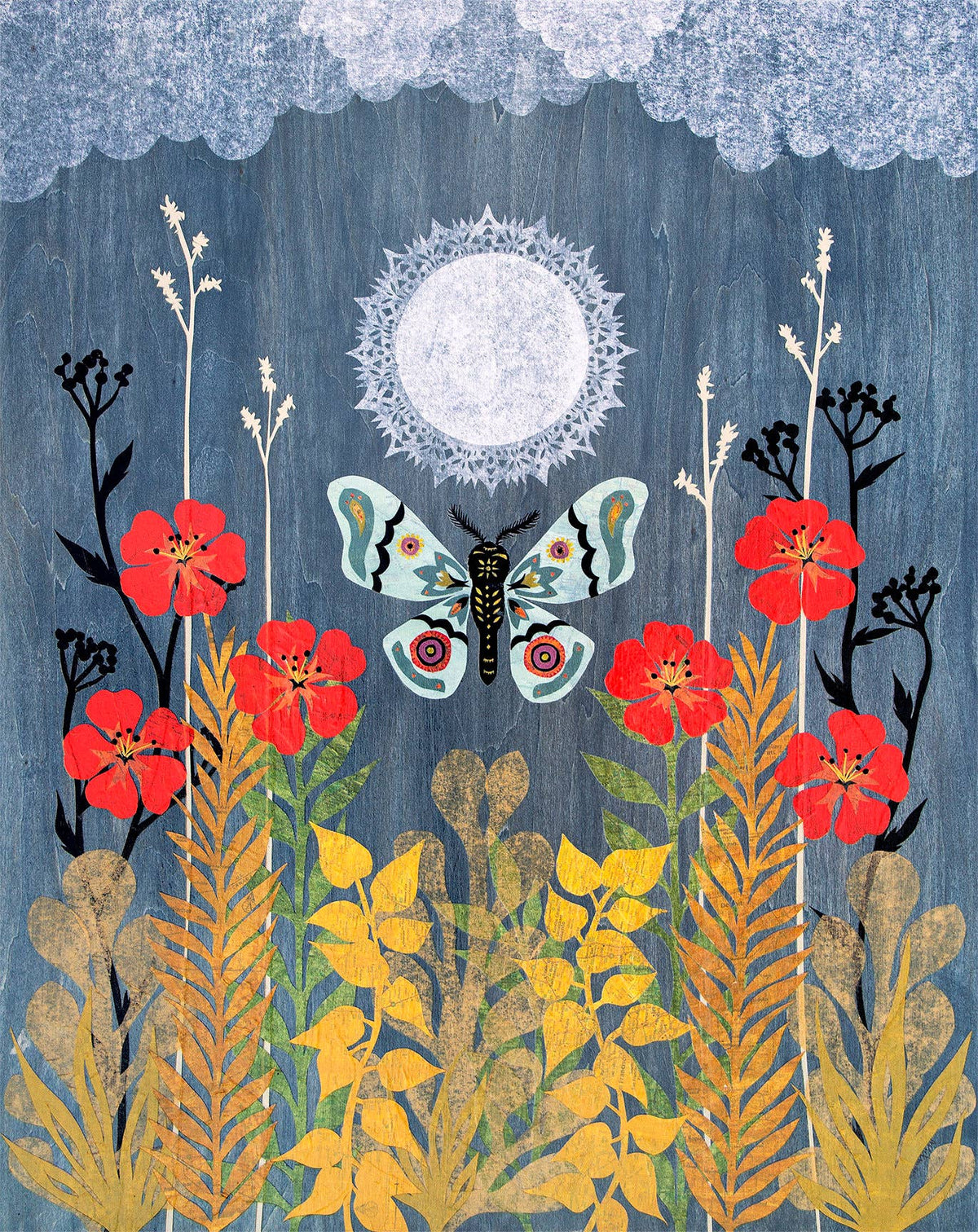 Moonlight's Delights - 11 x 14 inchCut Paper Art Print