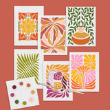 Abstract Flowers All-In-One Watercolor