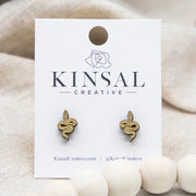 Wooden Snake Earrings