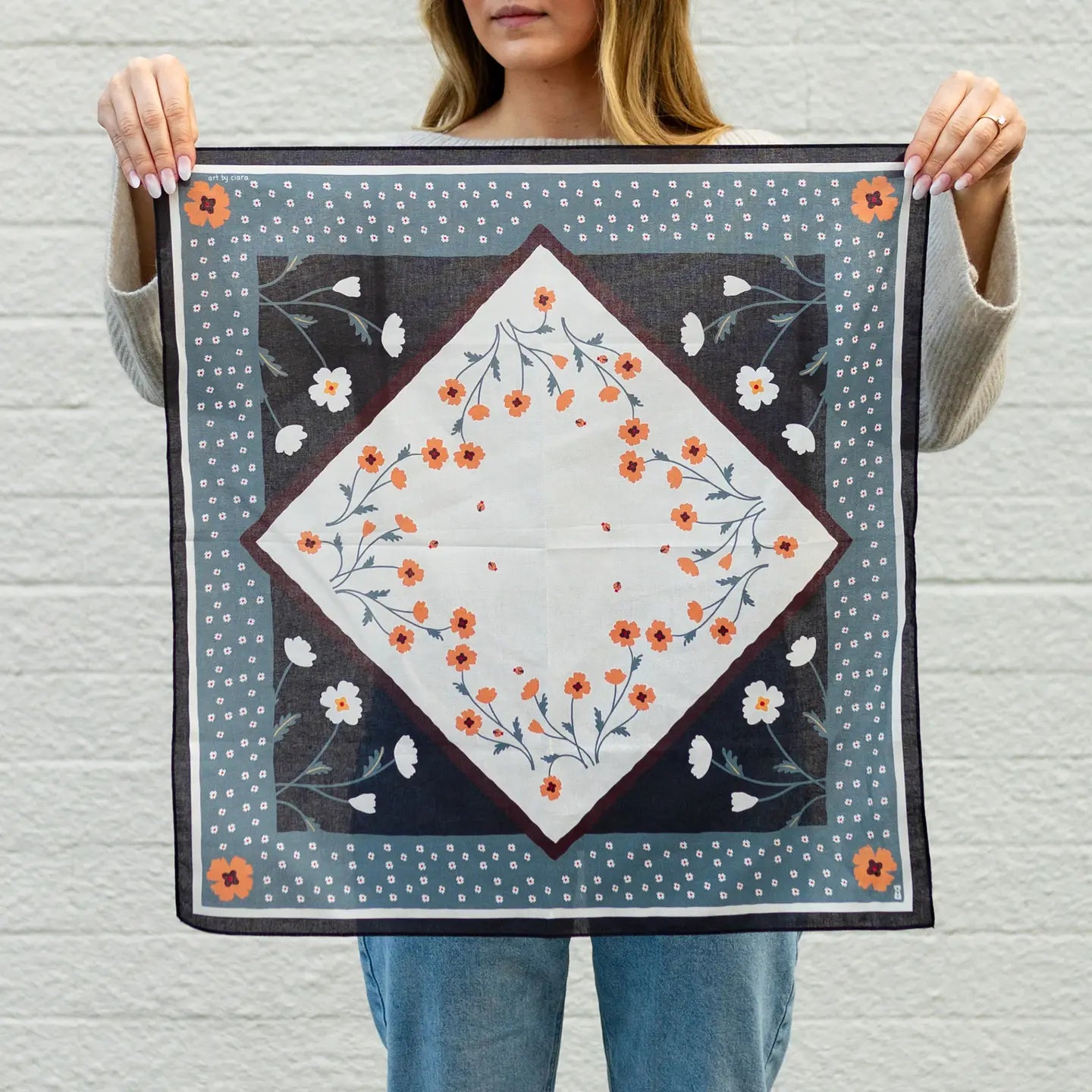 Pink Poppies Bandana